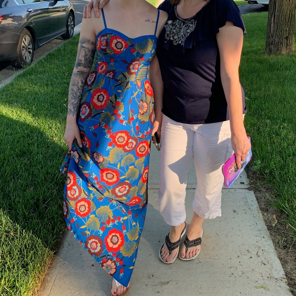 Floral Blue Maxi Dress
